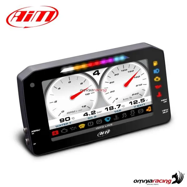Strumentazione digitale AIM MXP Strada display 6" cruscotto con icone stradali e cavo OBD CAN+K -ECU
