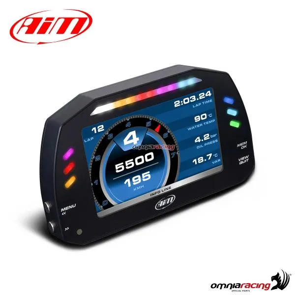 Strumentazione digitale AIM MXS 1.2 Strada display 5" per auto e moto con cavo CAN + RPM (ECU)