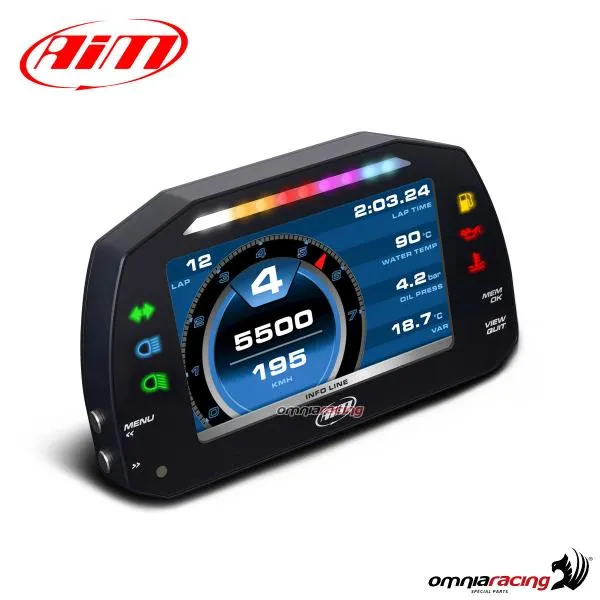 Strumentazione digitale AIM MXS 1.2 Strada display 5" con icone stradali con cavo CAN + RPM (ECU)