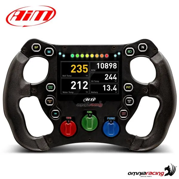 Volante AIM Formula Steering Wheel 4 da 280mm con display integrato TFT configurabile SW4