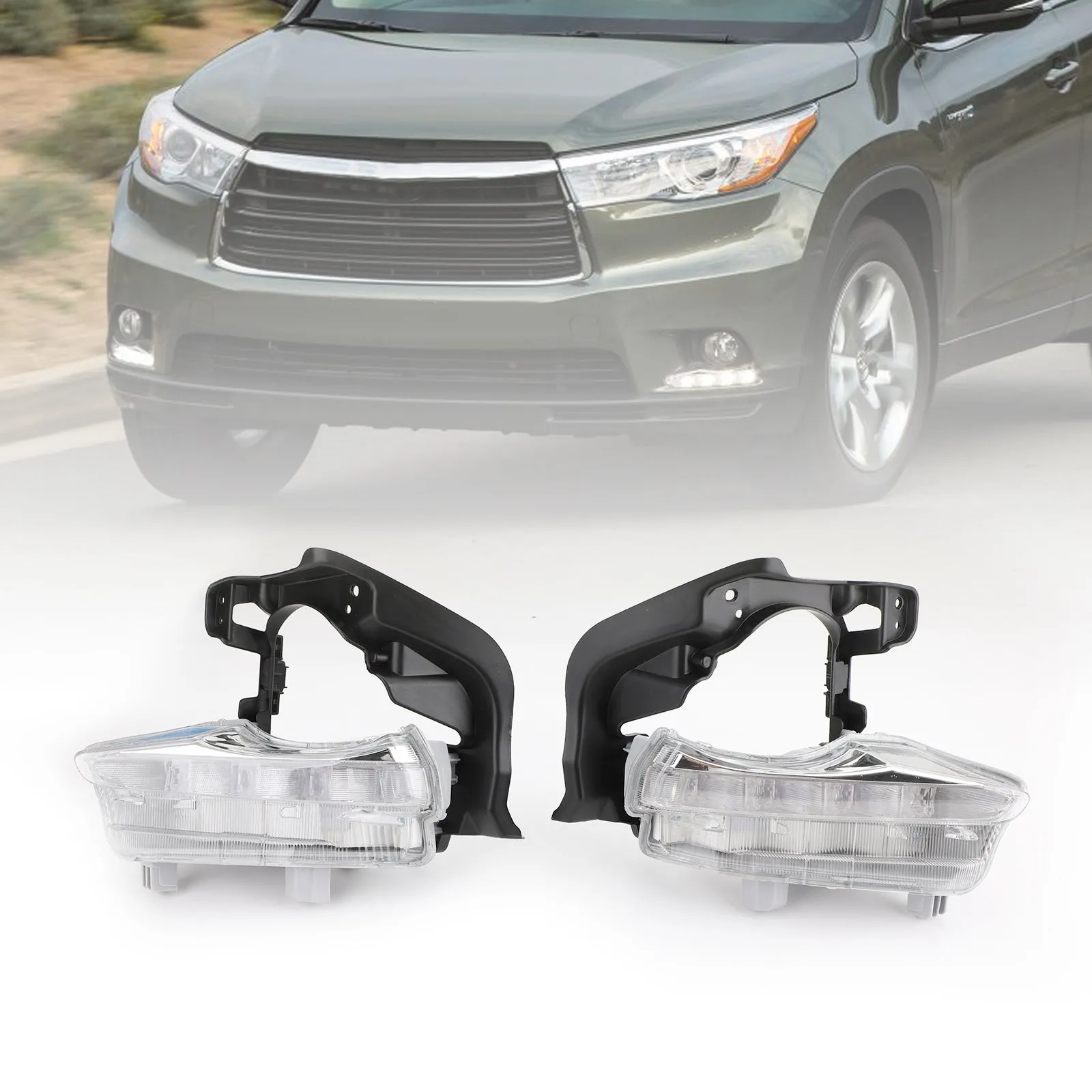 2X LED DRL feux diurnes antibrouillard pour Toyota Highlander 2014 2015 2016 générique