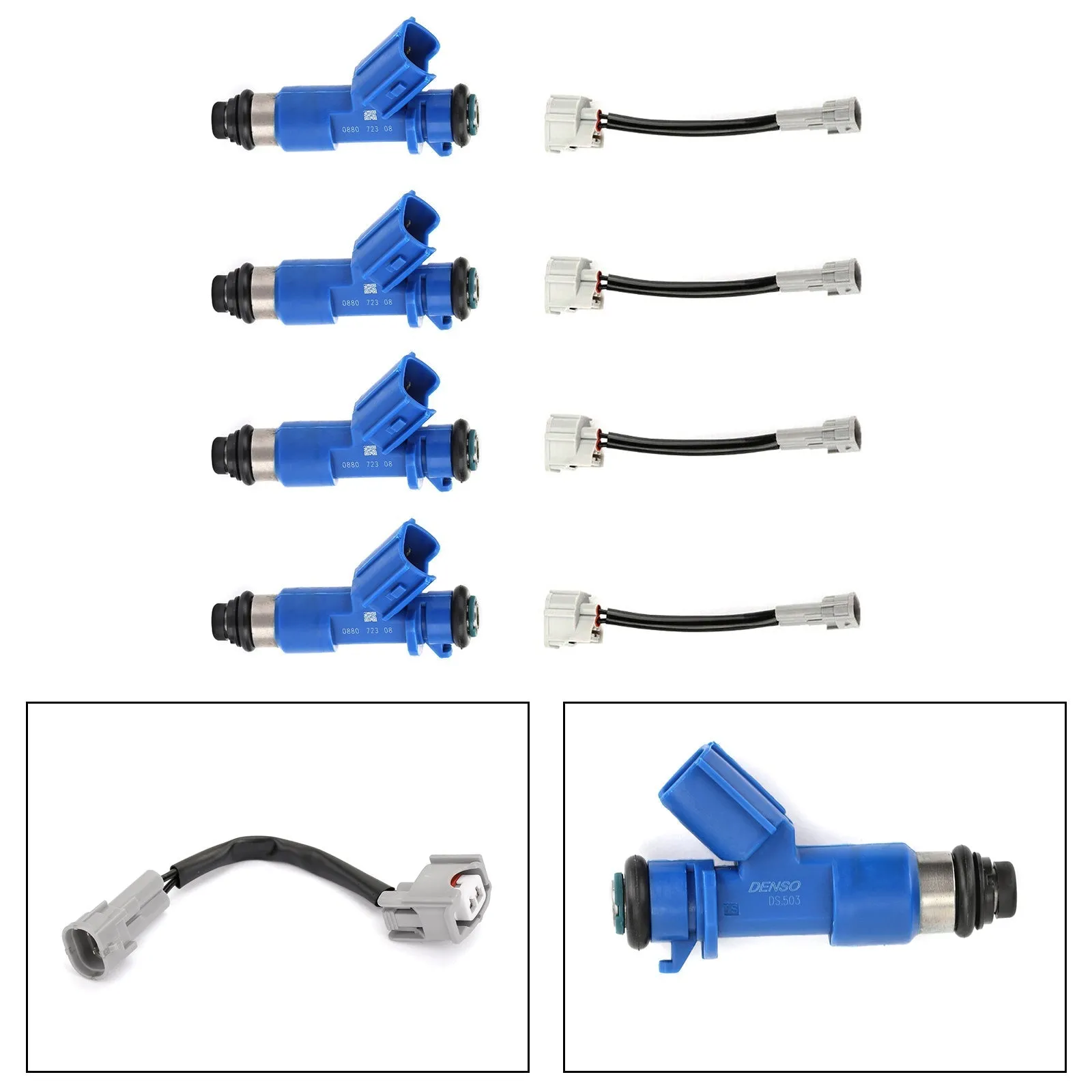 4 pièces nouveaux injecteurs de carburant Denso 410Cc pour Acura Honda 16450Rwca01 générique