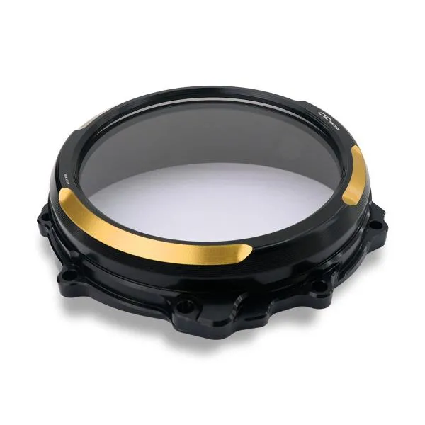 Carter frizione trasparente CNC Racing nero/oro Mv Agusta Dragster 800RR 2017-2023