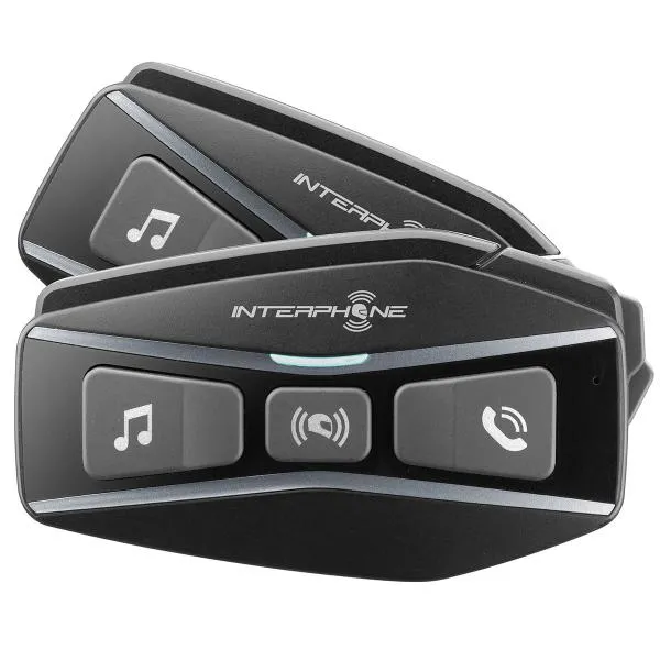 Coppia Interfono moto Interphone U-COM16 Mesh 2.0 ultra slim con speaker HD da 40mm