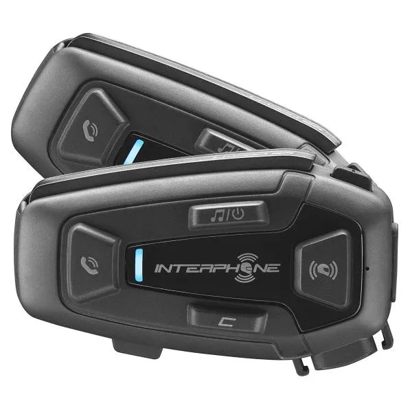 Coppia Interfono moto Interphone U-COM8R con Mesh 2.0 e speaker HD da 40mm