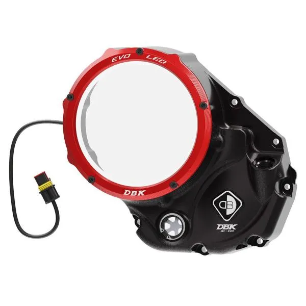 Carter frizione DBK Coperchio EVO LED Nero-Rosso Ducati Scrambler 1100 Dark Pro 2020-2023