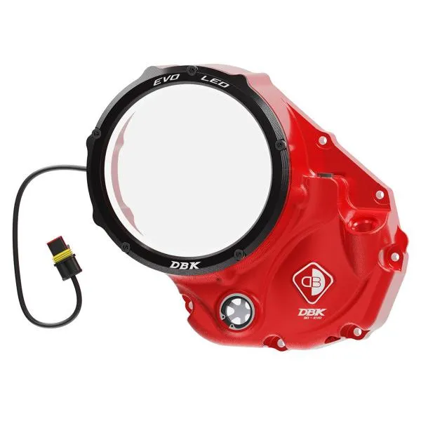 Carter frizione DBK Coperchio EVO LED Rosso-Nero Ducati Multistrada 1200 Enduro 2016-2019