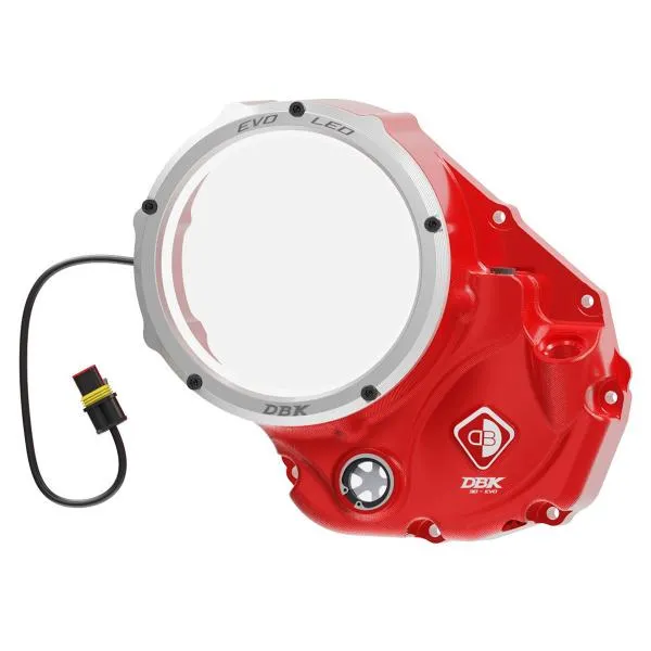 Carter frizione DBK Coperchio EVO LED Rosso-Silver Ducati Multistrada 1260 Enduro 2019-2021