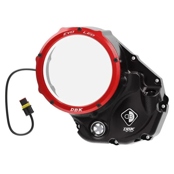 Carter frizione DBK Coperchio EVO LED Nero-Rosso Ducati Multistrada 1200 Enduro 2016-2019