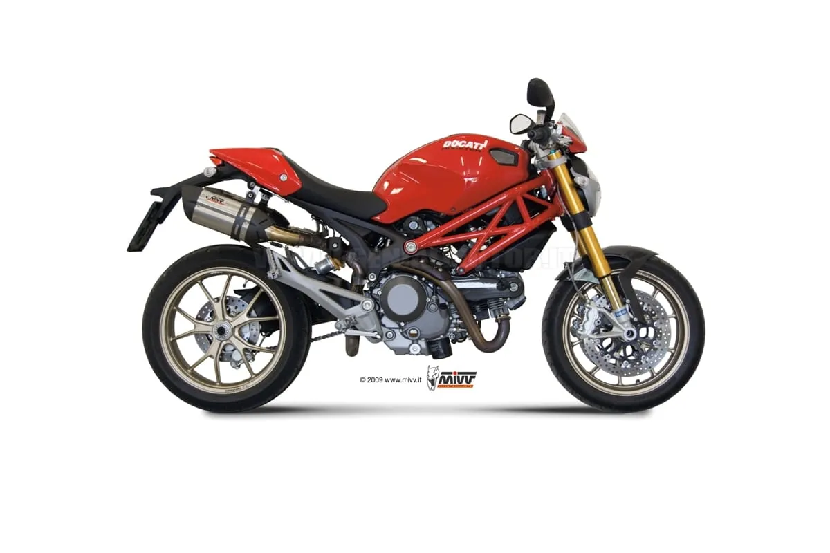 Terminali Scarichi Mivv Suono Acciaio Inox Per Ducati Monster 1100 2008 > 2010-D.025.L7-91216
