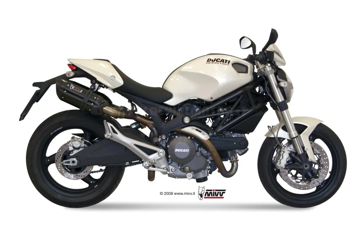 Terminali Scarichi Mivv Suono Nero Acciaio Inox Ducati Monster 696 2008 > 2014-D.023.L9-91339