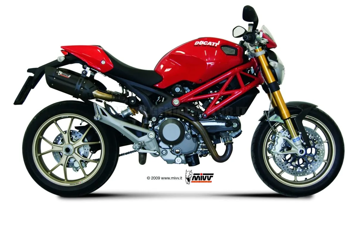 Terminali Scarichi Mivv Suono Nero Acciaio Inox Ducati Monster 795 2012 > 2014-D.025.L9-91384