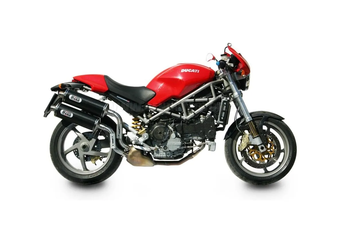 Terminali Scarichi Omologati Mivv Oval Carbonio Ducati Monster S4r 2003 > 2005-D.011.L3-91550