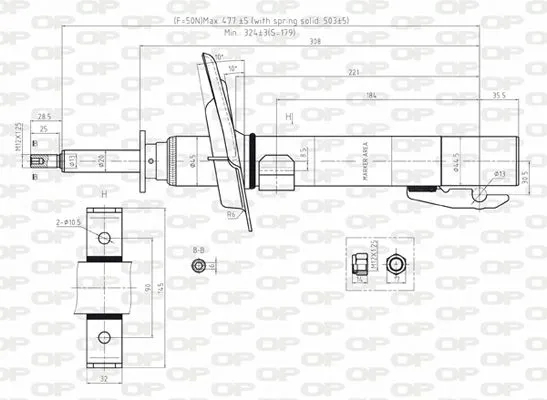 AMMORTIZZATORE OP ANT 1 PZ BILATERALE EXO AUTOMOTIVE SPA EXSAB809611