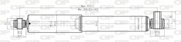AMMORTIZZATORE OP ANT 1 PZ BILATERALE EXO AUTOMOTIVE SPA EXSAB816031 7047