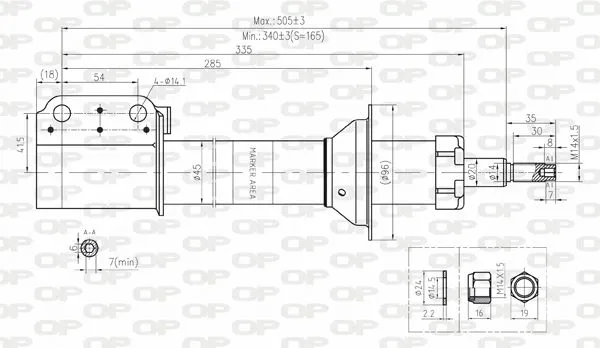 AMMORTIZZATORE OP ANT 1 PZ BILATERALE EXO AUTOMOTIVE SPA EXSAB817211