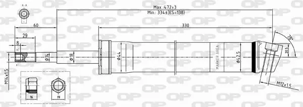 AMMORTIZZATORE OP ANT 1 PZ BILATERALE EXO AUTOMOTIVE SPA EXSAB835431