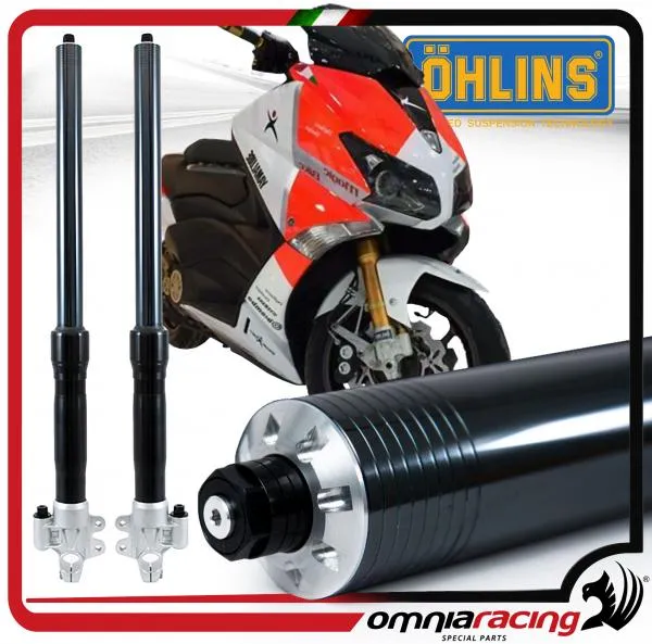 Ohlins Forcella FGRT 43mm Nero con Staffa Pinza originale Per Yamaha T-Max 530 2012>2014