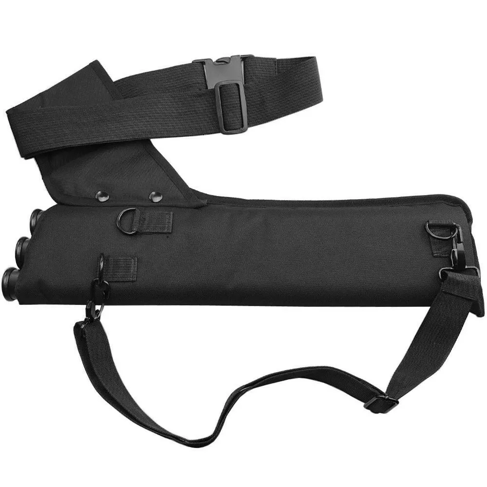 Tir à l'arc Flèche Carquois Titulaire 3 Tube Dos Taille Bandoulière Sac Pochette Chasse