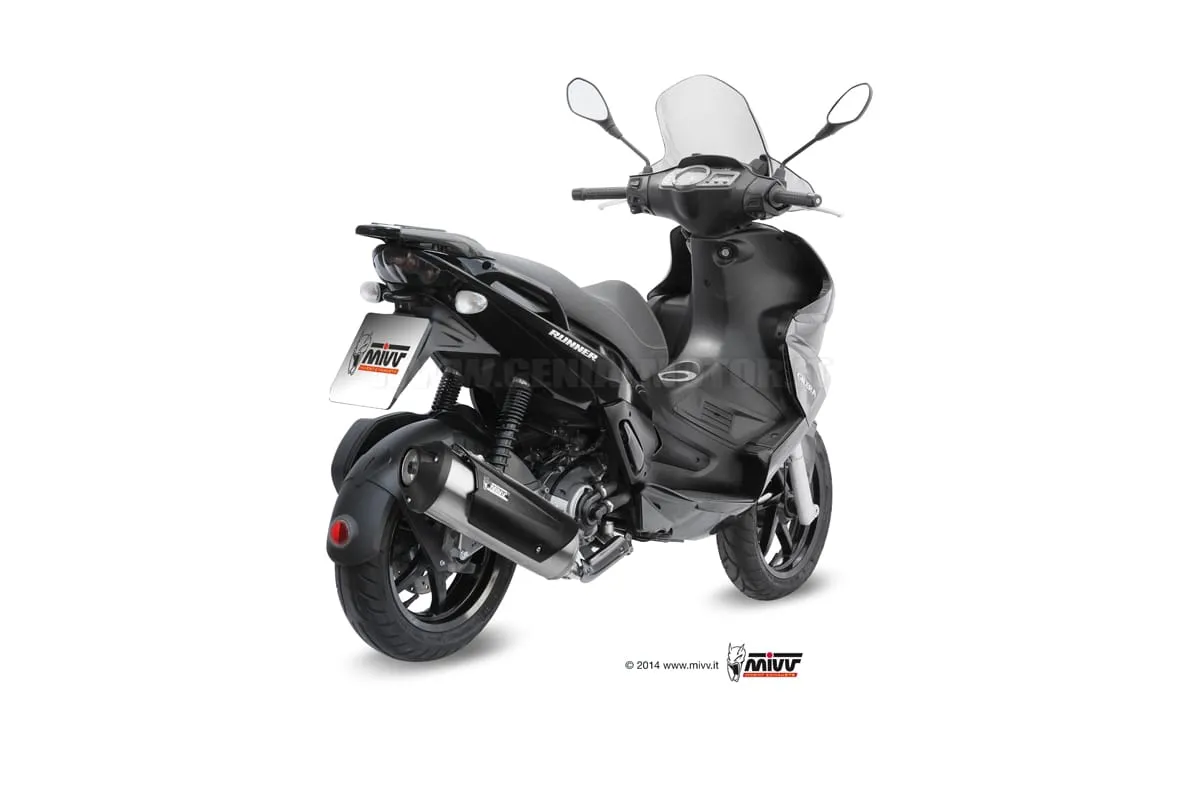 Scarico Completo Omologato Mivv Urban Acciaio Inox Gilera Runner 200 2008 > 2012-C.GL.0007.K-91716