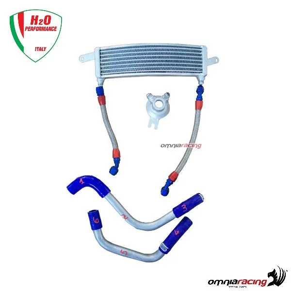 Radiatore olio maggiorato H2O+kit di montaggio per Honda CBR1000RR 2008>2012