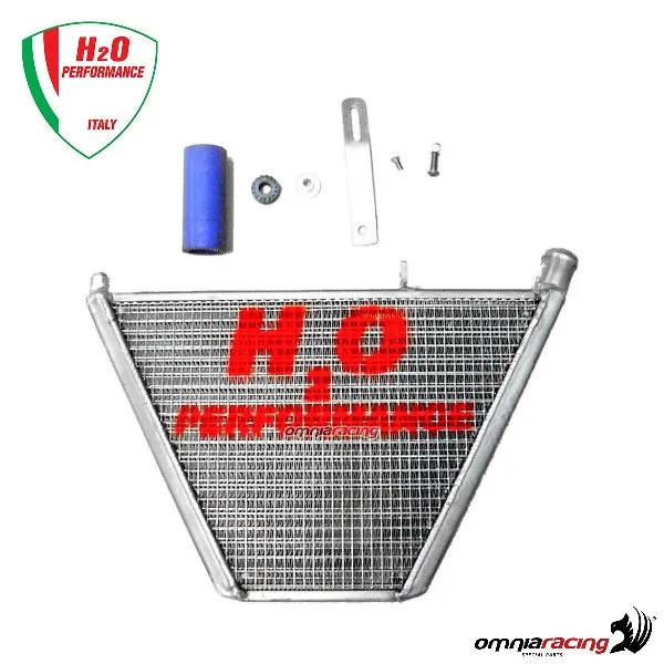 Radiatore acqua addizionale H2O+kit di montaggio per Kawasaki ZX6R 2005>2006