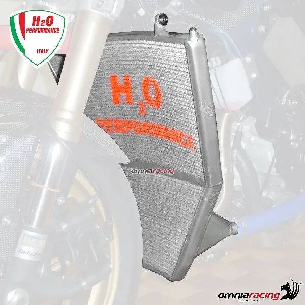 Radiatore acqua maggiorato H2O+kit di montaggio per Suzuki GSXR600/GSXR750 L11