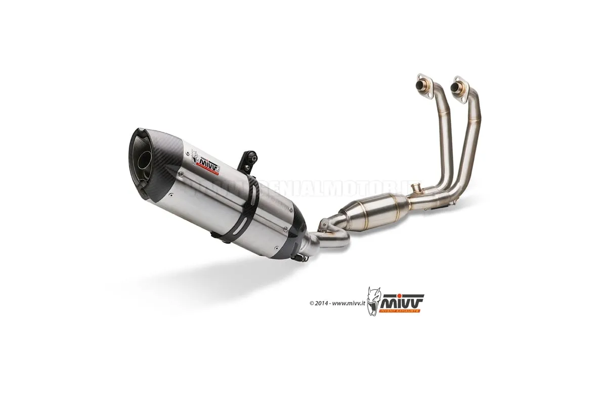 Scarico Completo Mivv Suono Acciaio Inox Per Kawasaki Ninja 300 2013 > 2016-K.036.L7-92388