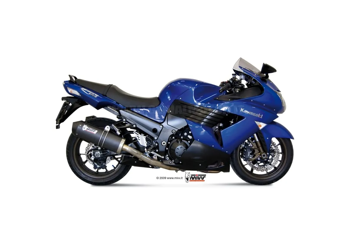 Terminali Scarichi Omologati Mivv Oval Carbonio Kawasaki Zzr 1400 2006 > 2007-K.023.LEC-92870