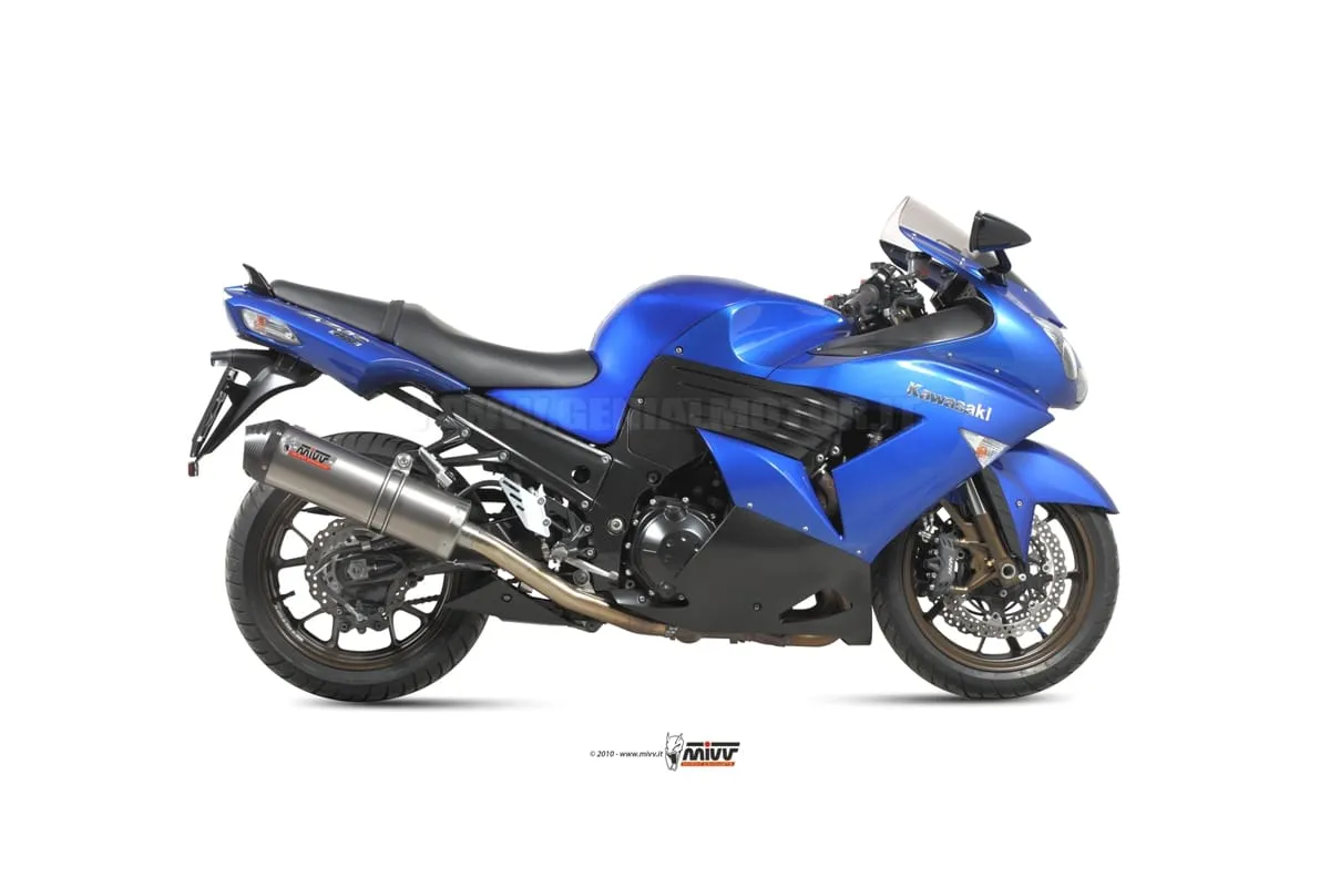Terminali Scarichi Omologati Mivv Oval Titanio Per Kawasaki Zzr 1400 2006 > 2007-K.023.LNC-92872