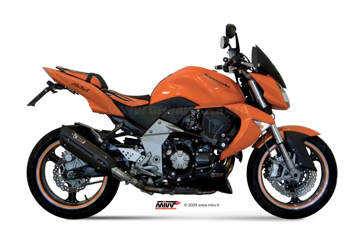 Scarichi Omologati Mivv Suono Nero Acciaio Inox Per Kawasaki Z 1000 2007 > 2009-K.020.L9-92464