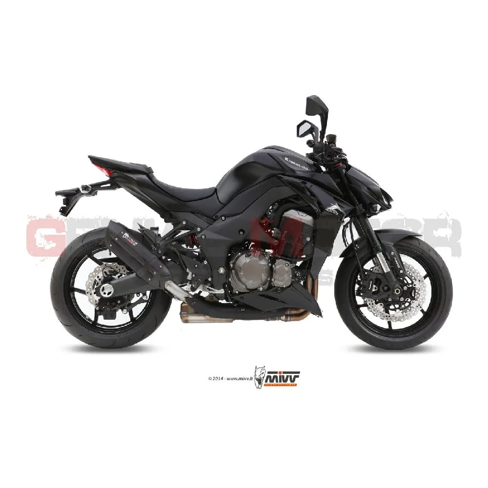 Scarichi Omologati Mivv Suono Nero Acciaio Inox Per Kawasaki Z 1000 2014 > 2020-K.039.L9-92482