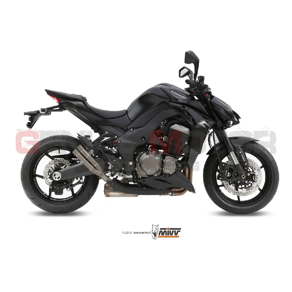 Terminali Scarichi Mivv Double Gun Titanio Per Kawasaki Z 1000 2014 > 2020-K.039.SDG-92486