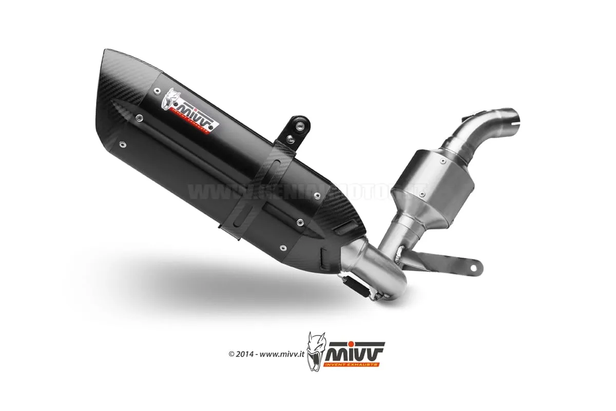 Scarico Completo Mivv Suono Nero Acciaio Inox Per Ktm 390 Duke 2013 > 2016-KT.012.L9-92985