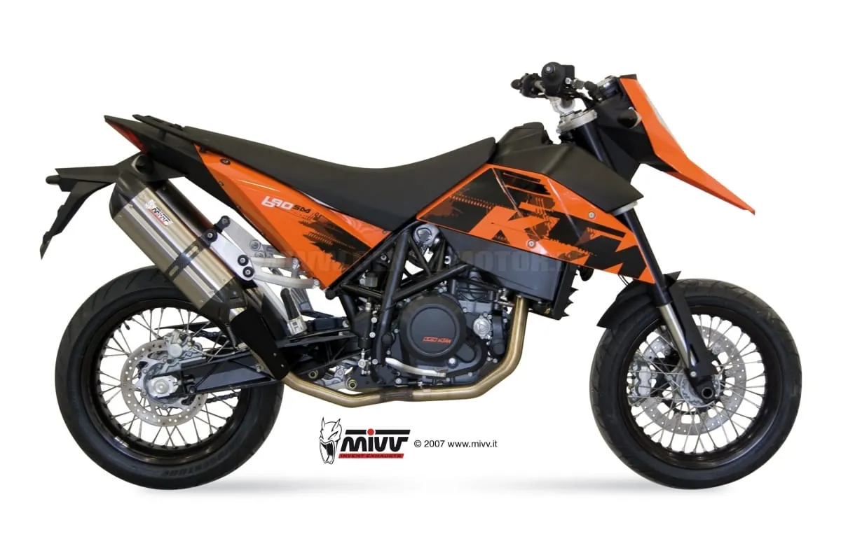 Terminali Scarichi Mivv Suono Acciaio Inox Per Ktm 690 Sm 2007 > 2012-KT.003.L7-93027