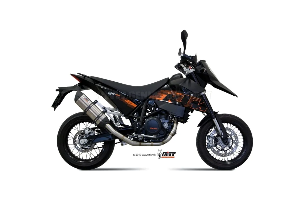 Scarico Completo Steel Mivv Suono Acciaio Inox Per Ktm 690 Sm 2007 > 2012-X.KT.0001.S7-93031