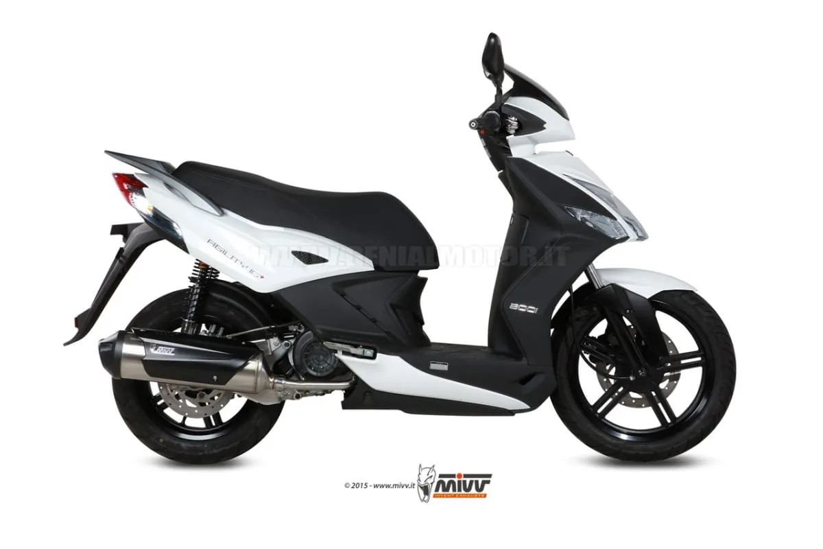 Scarico Completo Omologato Mivv Urban Inox Kymco Agility 200 R16+ 2014 > 2016-C.KY.0015.K-93184
