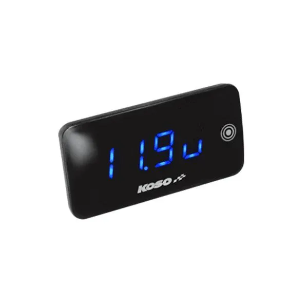 Voltmetro e termometro Koso Slim Line New Generation Blu