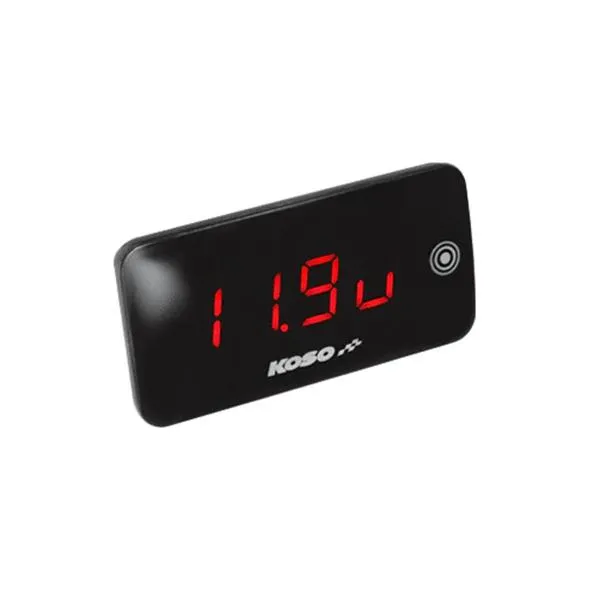Voltmetro e termometro Koso Slim Line New Generation Rosso