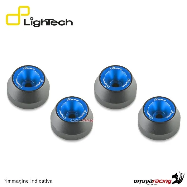 Protezione perni ruota anteriore+posteriore Lightech cobalto per Yamaha TMax 530 2015>2017