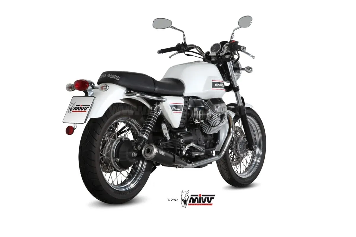 Scarichi Mivv Ghibli Nero Inox Per Moto Guzzi V7 Classic Special 2008 > 2016-M.010.LGB-93329