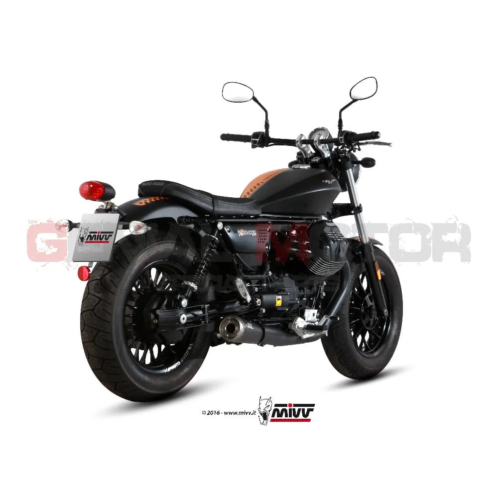 Terminali Scarichi Mivv Ghibli Nero Inox Per Moto Guzzi V9 Bobber Roamer 2016 > 2022-M.011.SGB-93335