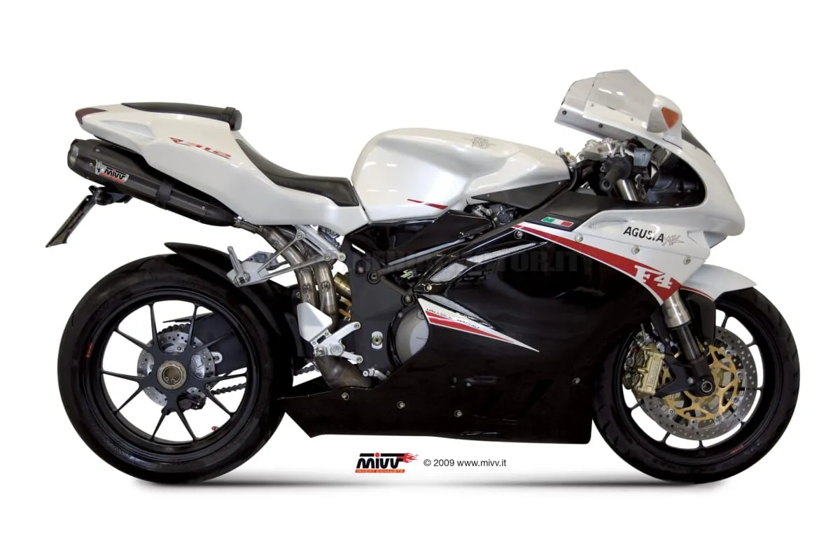 Scarichi Omologati Mivv Suono Nero Acciaio Inox Per Mv Agusta F4 2006 > 2009-V.002.L9-93339