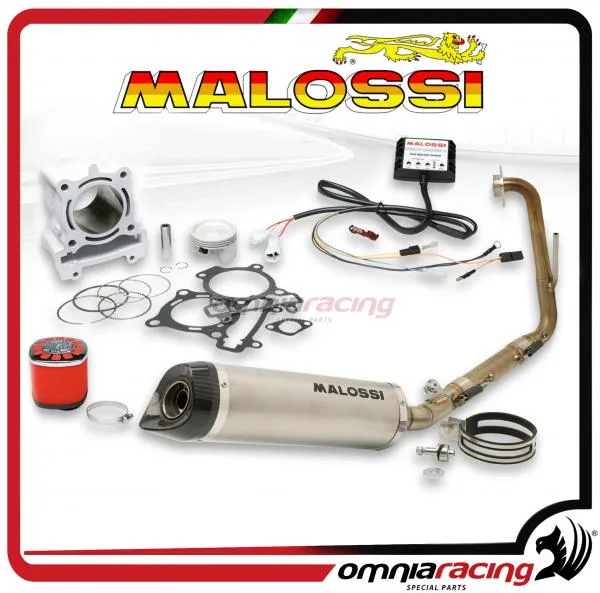 Malossi Kit Trofeo R125 Cup gruppo termico e centralina e scarico completo per Yamaha YZF R125