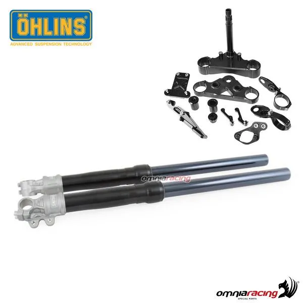 Kit forcella Ohlins FG621 nera con piastre etc per Triumph Bonneville / Scrambler 900 i.e
