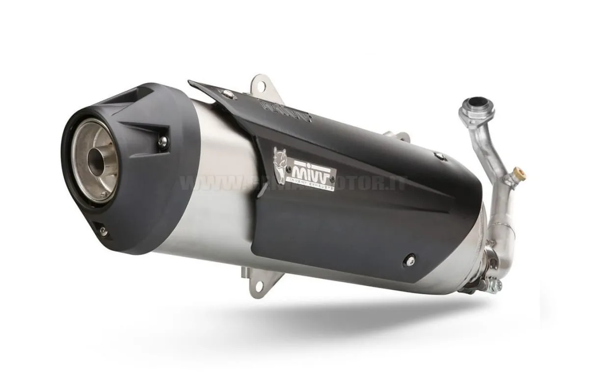 Scarico Completo Mivv Urban Acciaio Inox Per Piaggio Mp3 400 2007 > 2011-C.PG.0018.B-93381