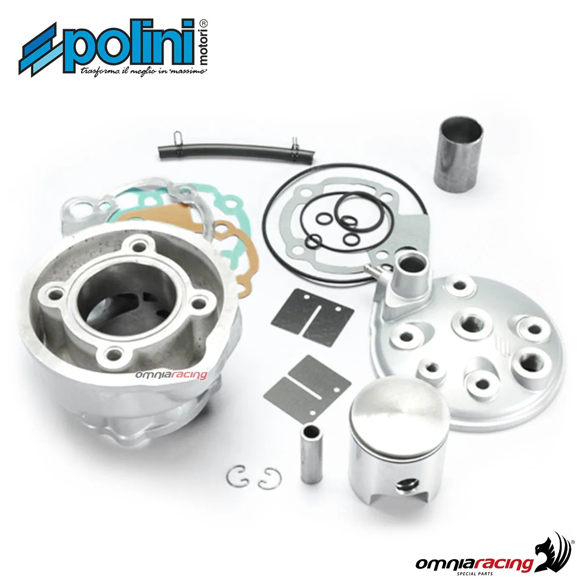 Kit gruppo termico Polini in alluminio 80cc per Beta 50RR Enduro/Motard ALU AM6 03 2T