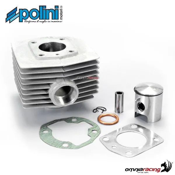 Kit gruppo termico Polini in alluminio cromato D.46 per Motobecane 51 2T raffreddato ad aria
