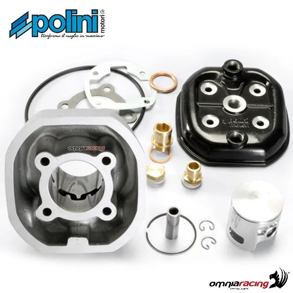 Kit gruppo termico Polini in alluminio diametro 46 cilindro + pistone + testa per Peugeot 103