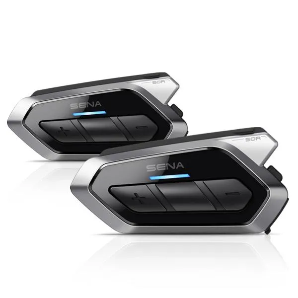 Doppio Interfono SENA 50R DUAL comunicazione Mesh casco moto SOUND BY Harman Kardon